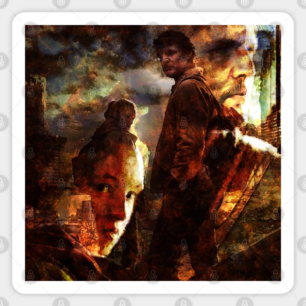 The Last Of Us Artwork Joel And Ellie Sticker by NeavesPhoto